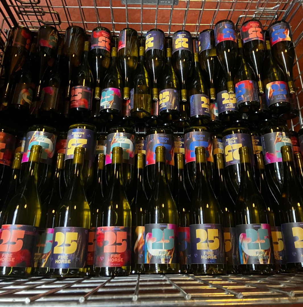 Numbers wines in the cellar